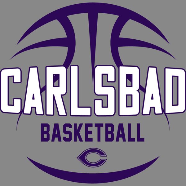 Carlsbad Basketball Ball PurpleWhite Thumbnail