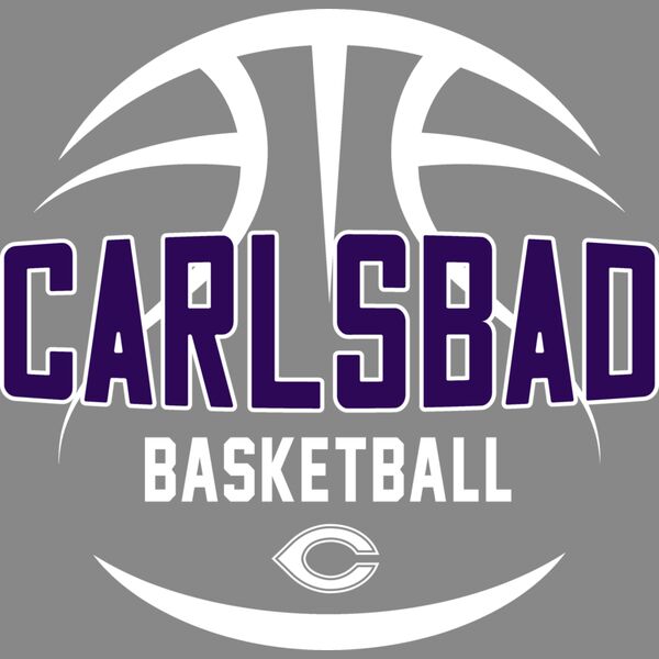Carlsbad Basketball Ball WhitePurple Thumbnail